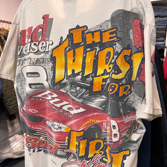 Vintage Dale Earnhardt Budweiser Racing Big Print T-shirt - Picture 6 of 8